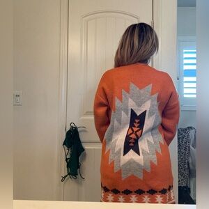 Southwestern oversize cardigan